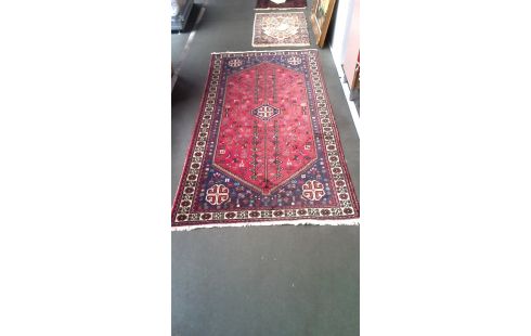 TEPPICH HANDGEKNÖPFT BORDEAUX BLAU
