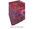KILIM BURDEOS AZUL