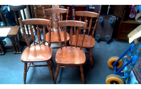 4 CHAISES, , BOIS