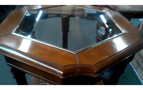 TABLE DE SALON HEXAGONAL MERISIER