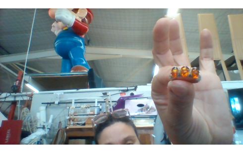 BAGUE AMBRE ARGENT