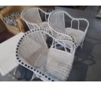 FAUTEUIL OSIER BLANC ET BLEU