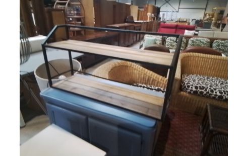 ETAGERE MURALE METAL ET BOIS