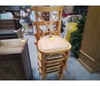 4 CHAISES BOIS ASSISES TRESSEES