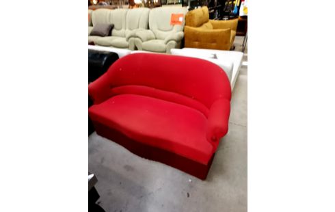 BANQUETTE CRAPAUD FRANGÉ ROUGE