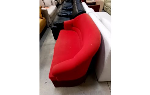 BANQUETTE CRAPAUD FRANGÉ ROUGE