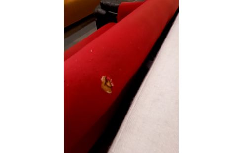 BANQUETTE CRAPAUD FRANGÉ ROUGE