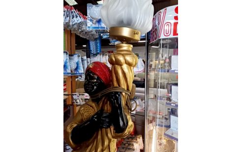 COLONNE STATUE PLÂTRE PERSONNAGE