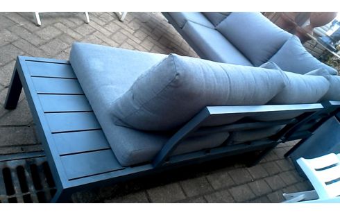 TUINSET LOUNGE GRIJS ALUMINIUM 3 DELEN