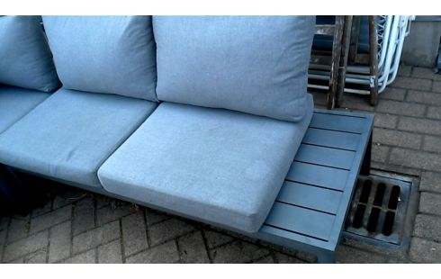 TUINSET LOUNGE GRIJS ALUMINIUM 3 DELEN