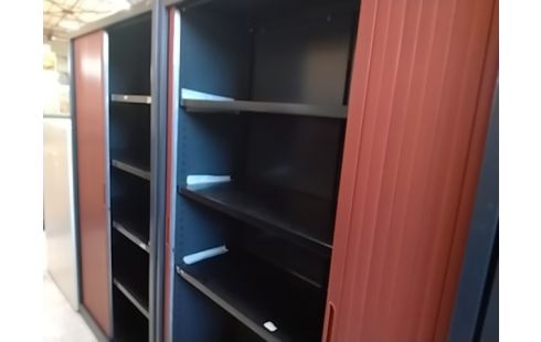 ARMOIRE BUREAU NOIRE SANS CLE 120X198