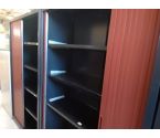 ARMOIRE BUREAU NOIRE SANS CLE 120X198