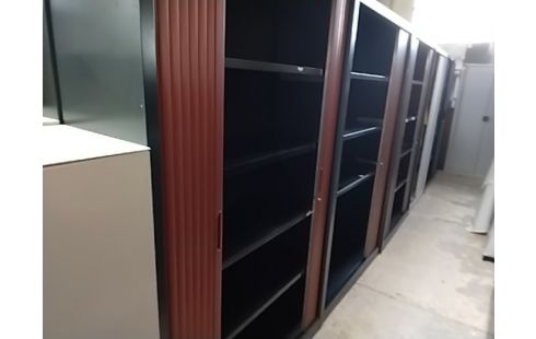 ARMOIRE BUREAU NOIRE SANS CLE 120X198