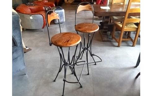 TABOURET BOIS/METAL MAISON DU MONDE