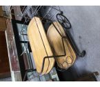 DESSERTE A ROULETTES CHENE FER FORGE