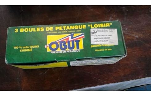 BOULES DE PETANQUE  OBUT LOT DE 3