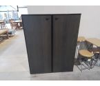 ARMOIRE DE BUREAU NOIRE 2 PORTES