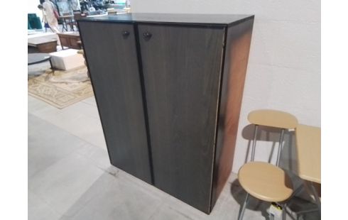 ARMOIRE DE BUREAU NOIRE 2 PORTES