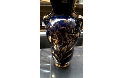 VAAS KOBALT BLAUW GOUD DECORATIE