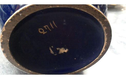 VAAS KOBALT BLAUW GOUD DECORATIE