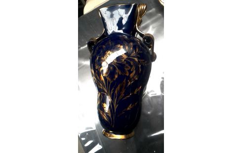 VAAS KOBALT BLAUW GOUD DECORATIE
