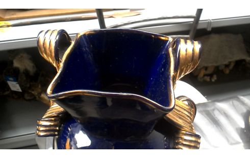 VAAS KOBALT BLAUW GOUD DECORATIE