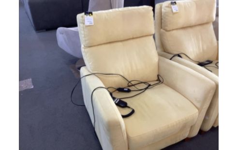 FAUTEUIL RELAX ELCETRIQUE TISSU JAUNE