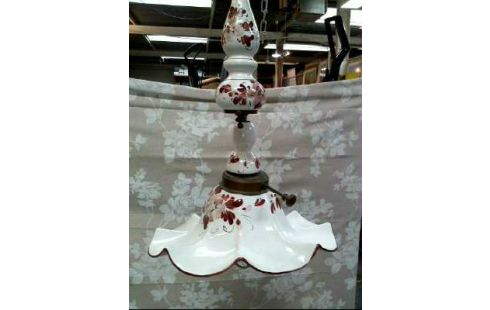 DECKENLAMPE BLUMEN WEIS ROT VERSTELLB.