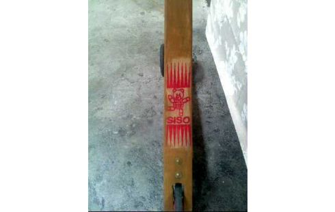 HOLZROLLER <SISO> 3-RÄD. ROT VINTAGE