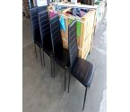 CHAISE MODERNE NOIRE LE LOT DE 4