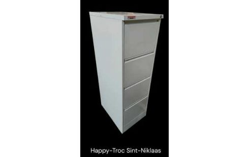 ARMOIRE DE BUREAU METAL GRIS 4 TIROIRS