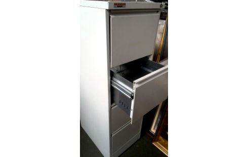 ARMOIRE DE BUREAU METAL GRIS 4 TIROIRS