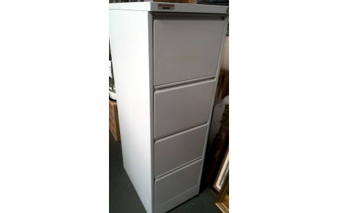 ARMOIRE DE BUREAU METAL GRIS 4 TIROIRS
