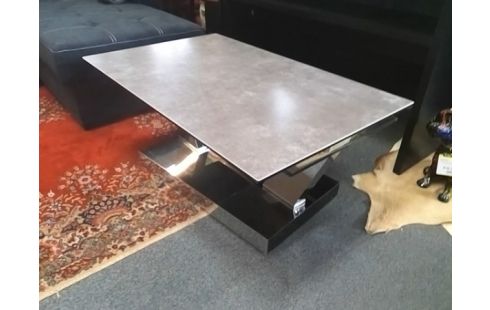 TABLE BASSE 2 PLATEAUX TOURNANTS