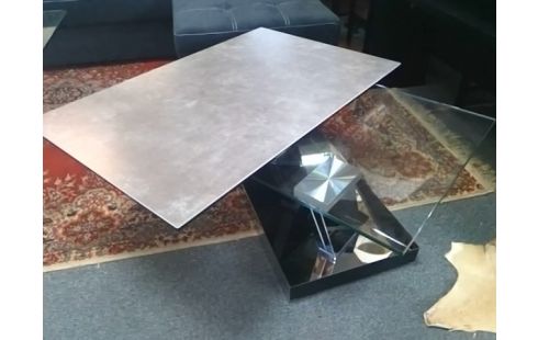 TABLE BASSE 2 PLATEAUX TOURNANTS