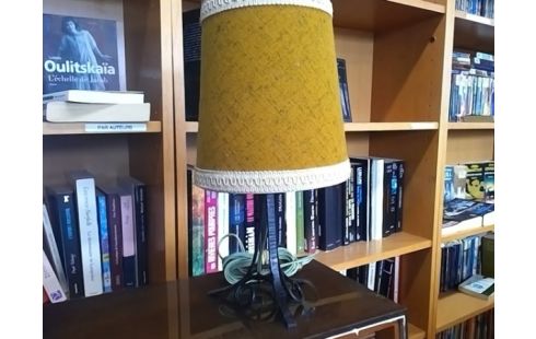 LAMPE A POSER FER ABAT JOUR JAUNE