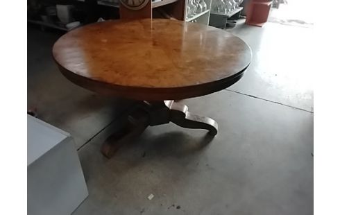 TABLE RONDE PLACAGE LOUPE