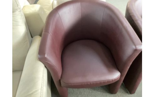 FAUTEUIL SIMILI CUIR MARRON