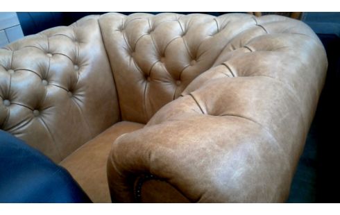 ZETEL CHESTERFIELD LICHT BRUIN LEDER