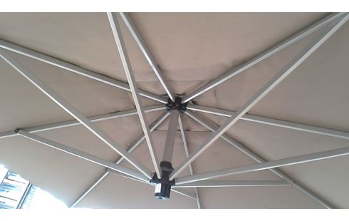 PARASOL MET PIED GRIS ALU