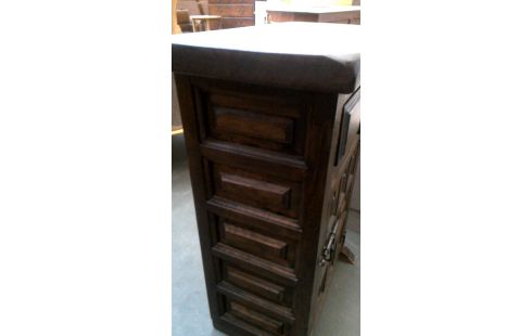 MEUBLE D'APPOINT ESPAGNOL 1 PORTE / 1 TIROIR MASSIF