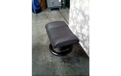 HOCKER <STRESSLESS> LEDER GRAU