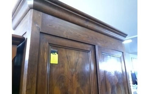 ARMOIRE ANCIENNE BOIS 2P AVEC ETAGERES