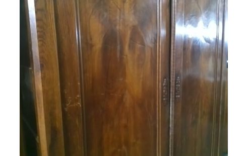 ARMOIRE ANCIENNE BOIS 2P AVEC ETAGERES