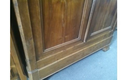 ARMOIRE ANCIENNE BOIS 2P AVEC ETAGERES