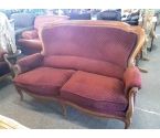 CANAPE + 2 FAUTEUILS BORDEAUX