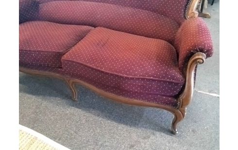 CANAPE + 2 FAUTEUILS BORDEAUX