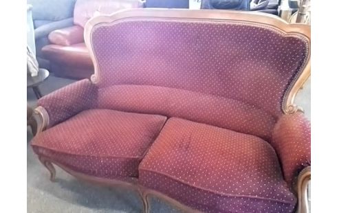 CANAPE + 2 FAUTEUILS BORDEAUX