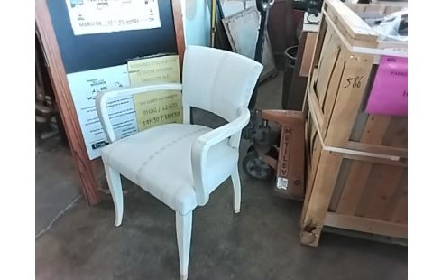 FAUTEUIL BRIDGE TAPISSIER BLANC