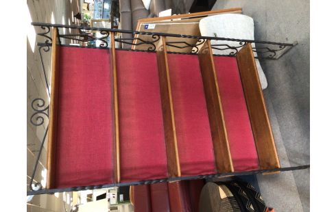 ETAGERE FER FORGE CHENE
